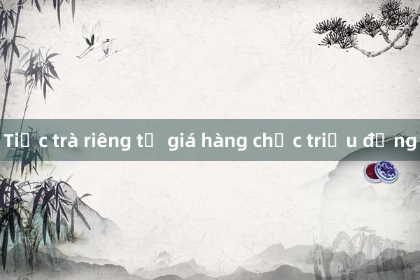 Tiệc trà riêng tư giá hàng chục triệu đồng