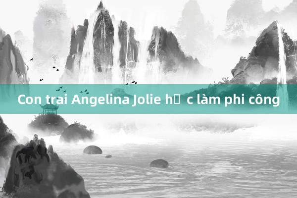 Con trai Angelina Jolie học làm phi công