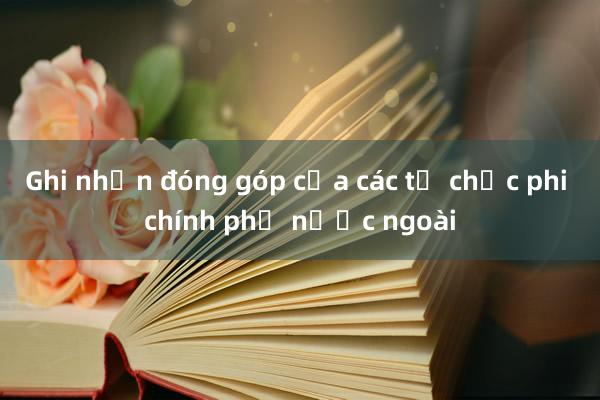 Ghi nhận đóng góp của các tổ chức phi chính phủ nước ngoài