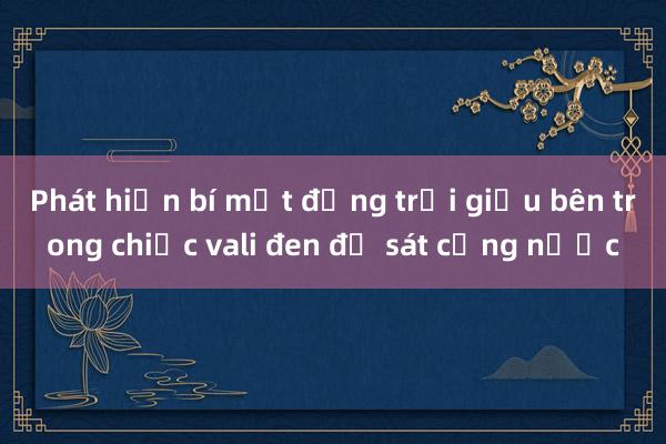 Phát hiện bí mật động trời giấu bên trong chiếc vali đen để sát cống nước