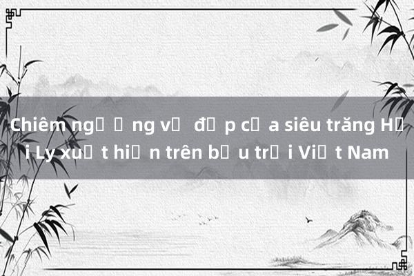 Chiêm ngưỡng vẻ đẹp của siêu trăng Hải Ly xuất hiện trên bầu trời Việt Nam